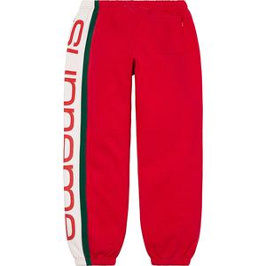 supreme big logo paneled sweatpants