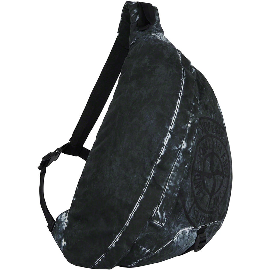 Details on Supreme Stone Island Painted Camo Nylon Shoulder Bag Black from fall winter
                                                    2020 (Price is $298)