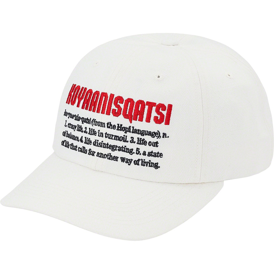 Details on Koyaanisqatsi 6-Panel White from fall winter
                                                    2020 (Price is $48)