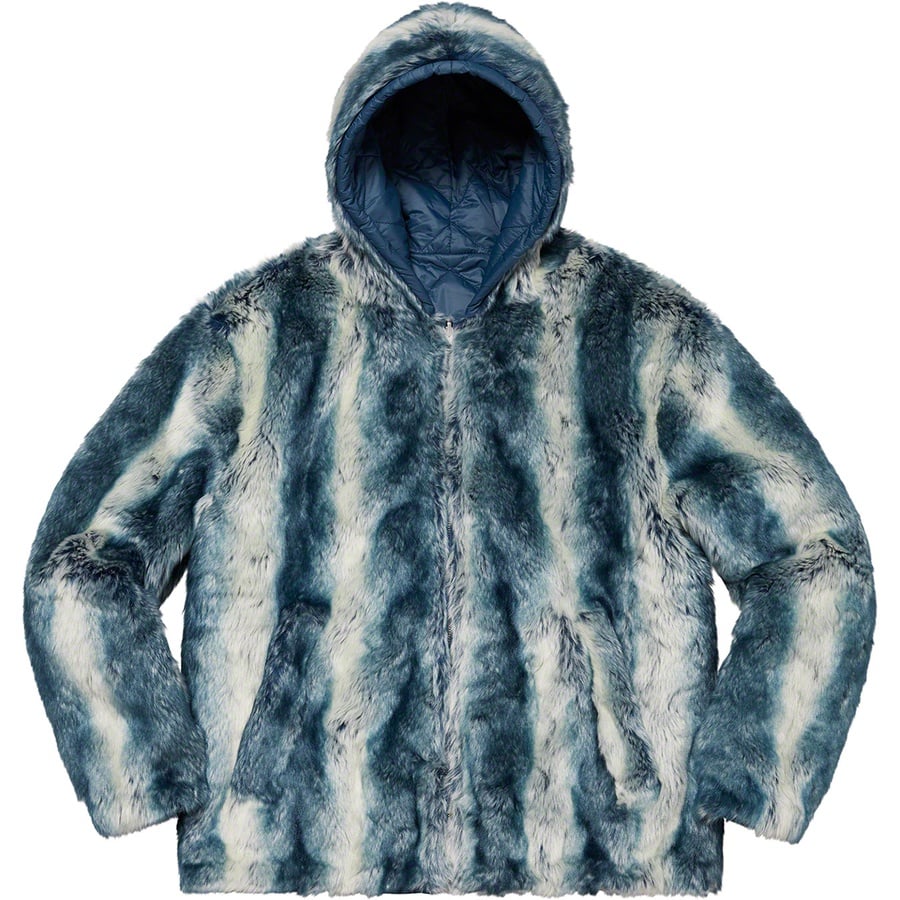 faux fur reversible hooded jacket Sサイズ