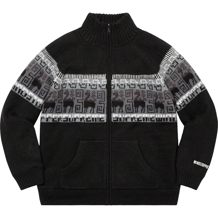 Details on Chullo WINDSTOPPER Zip Up Sweater Black from fall winter
                                                    2020 (Price is $198)
