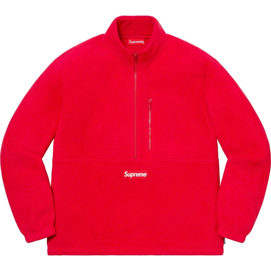 Details on Polartec Half Zip Pullover Red from fall winter
                                                    2020 (Price is $128)