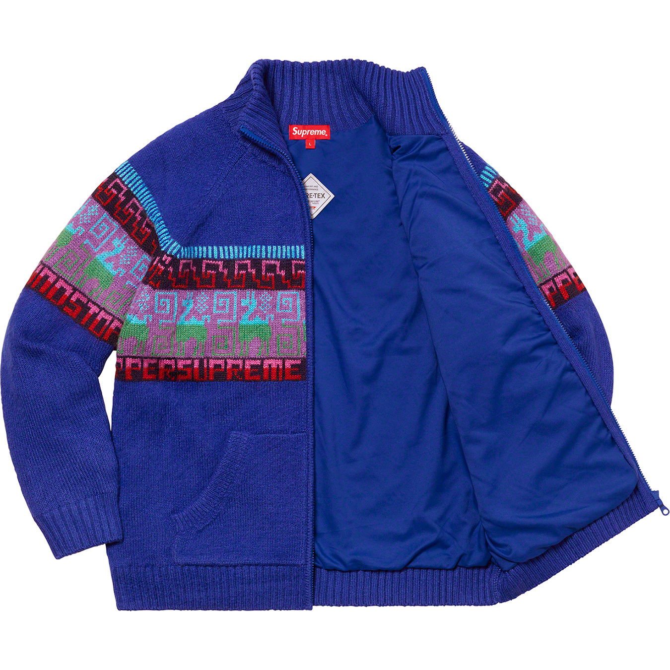 Supreme WINDSTOPPER Zip Up Sweater着丈65cm