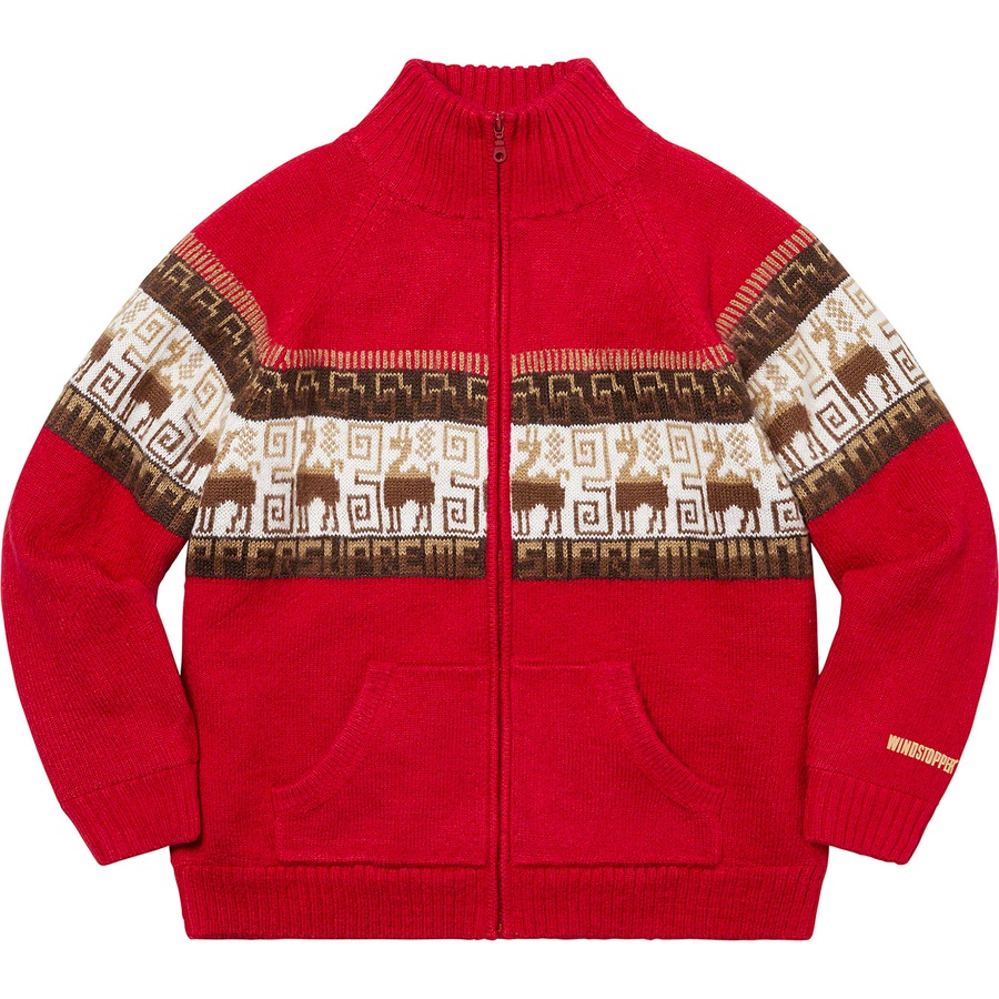 Details on Chullo WINDSTOPPER Zip Up Sweater Red from fall winter
                                                    2020 (Price is $198)