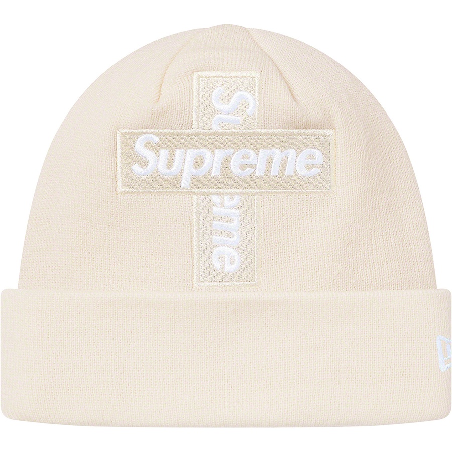 Details on New Era Cross Box Logo Beanie Natural from fall winter
                                                    2020 (Price is $38)