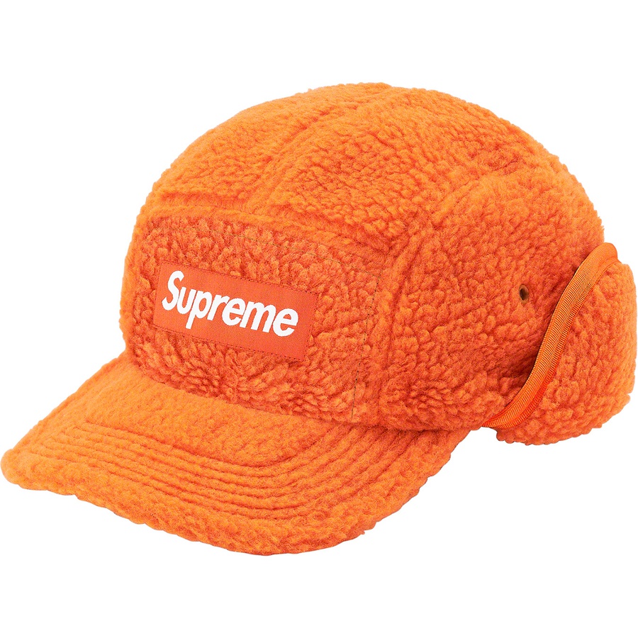 Details on Deep Pile Earflap Camp Cap Orange from fall winter
                                                    2020 (Price is $54)