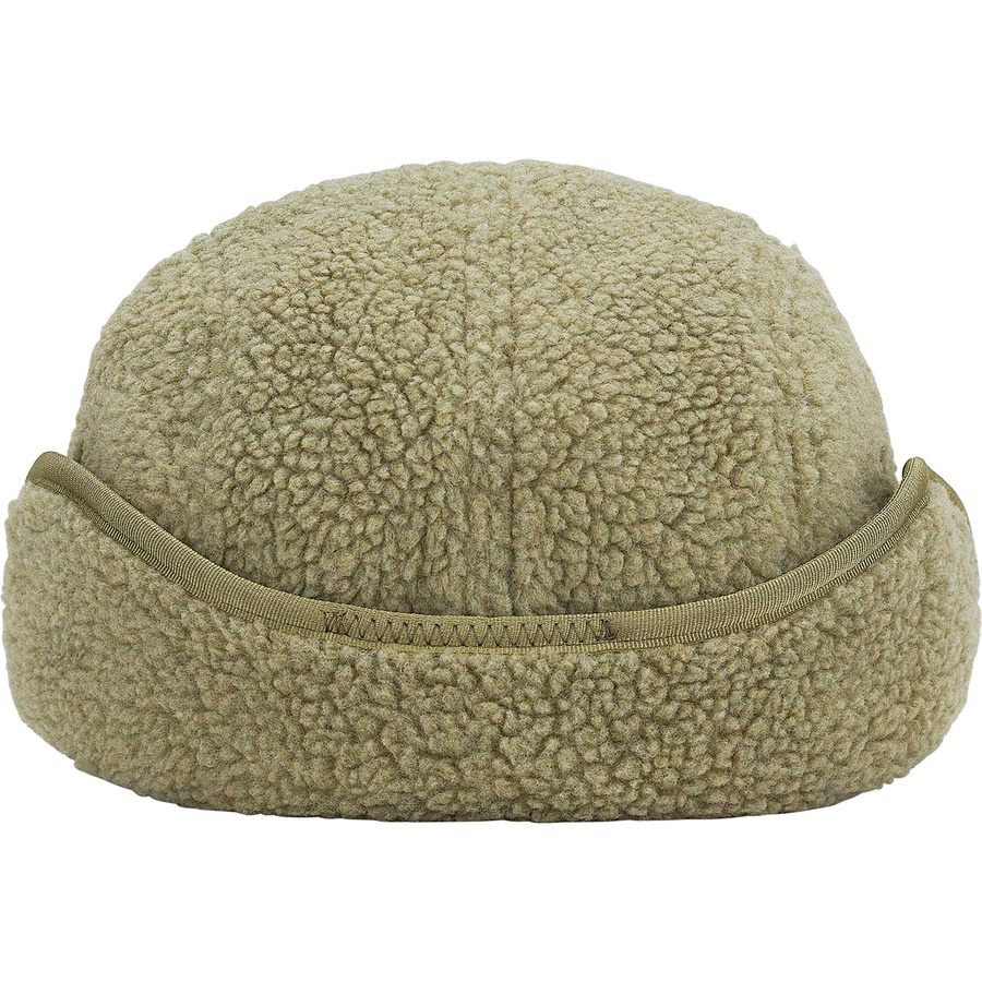 Details on Deep Pile Earflap Camp Cap Olive from fall winter
                                                    2020 (Price is $54)