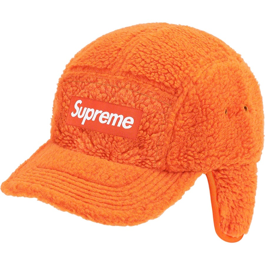 Details on Deep Pile Earflap Camp Cap Orange from fall winter
                                                    2020 (Price is $54)