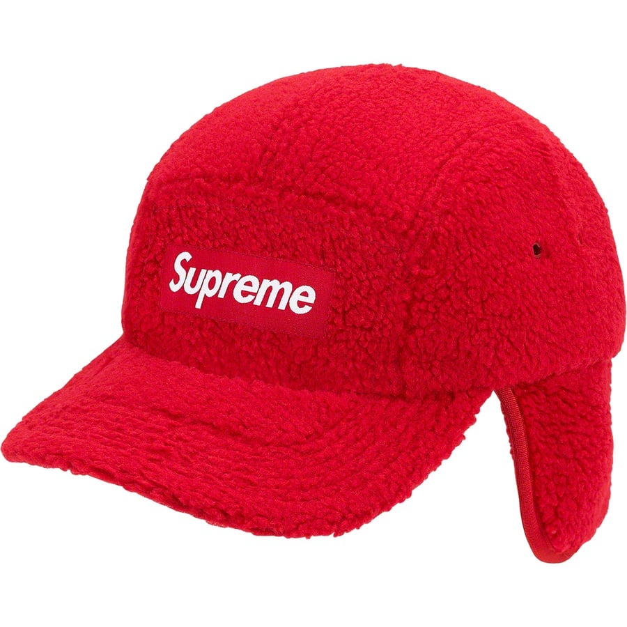 Details on Deep Pile Earflap Camp Cap Red from fall winter
                                                    2020 (Price is $54)