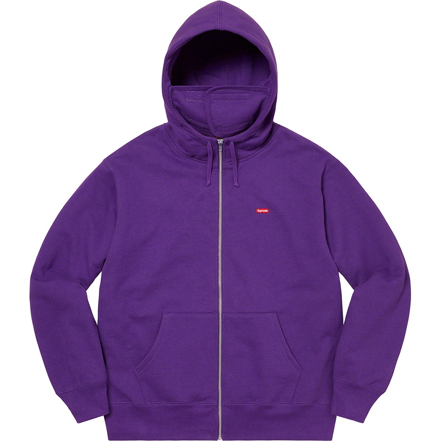 Details on Small Box Facemask Zip Up Hooded Sweatshirt Purple from fall winter
                                                    2020 (Price is $168)