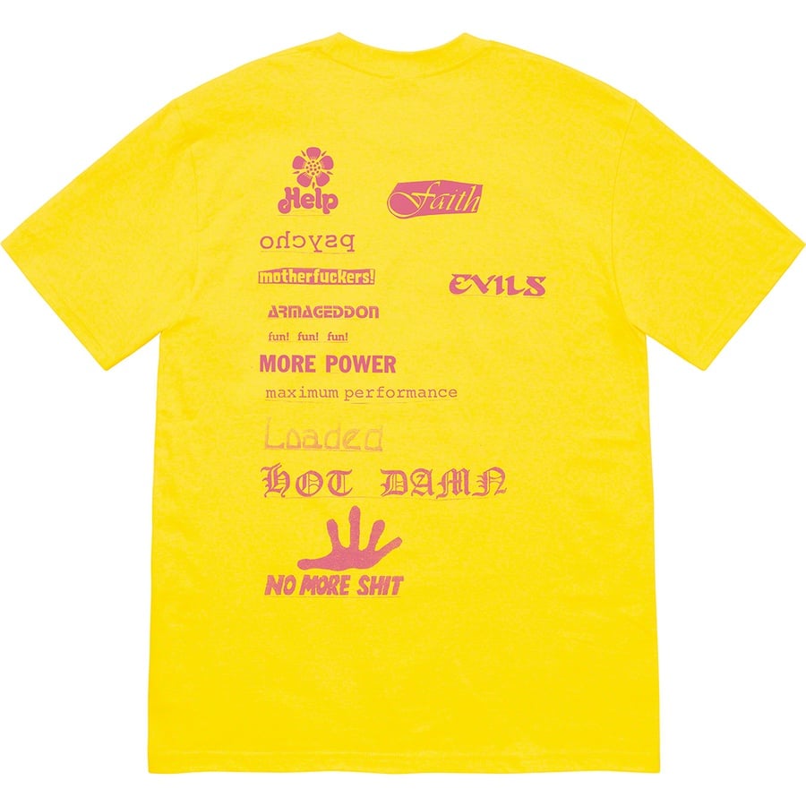 Details on No More Shit Tee Lemon from fall winter
                                                    2020 (Price is $38)