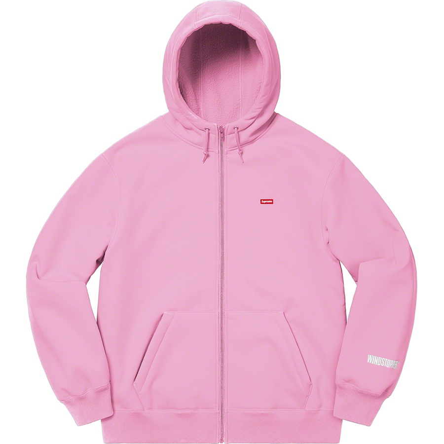 Details on WINDSTOPPER Zip Up Hooded Sweatshirt Pink from fall winter
                                                    2020 (Price is $198)
