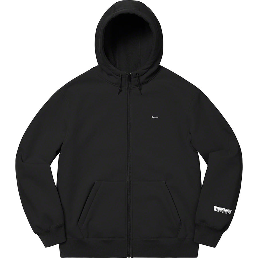 Details on WINDSTOPPER Zip Up Hooded Sweatshirt Black from fall winter
                                                    2020 (Price is $198)