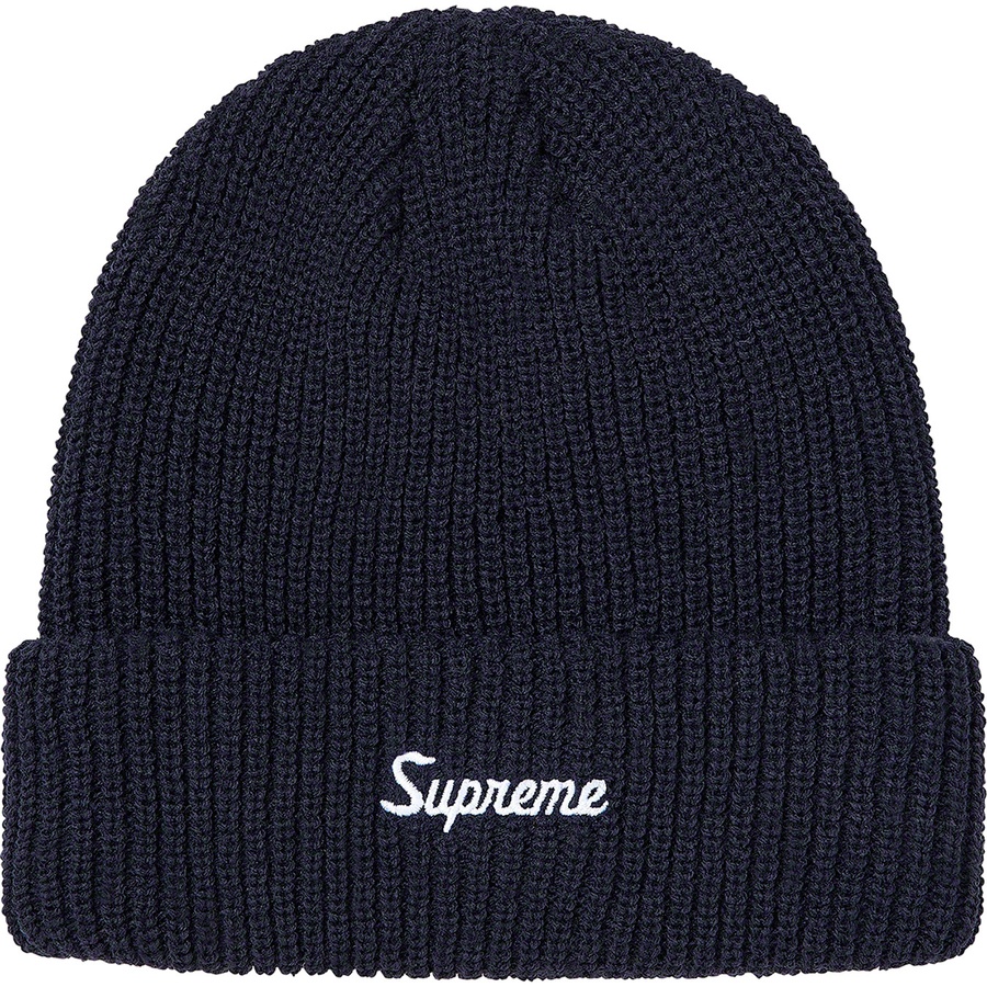 Details on Loose Gauge Beanie Navy from fall winter
                                                    2020 (Price is $34)