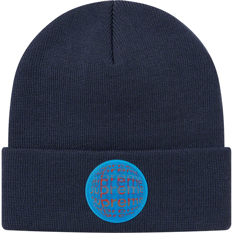 Details on Lenticular Patch Beanie Navy from spring summer
                                                    2021 (Price is $38)