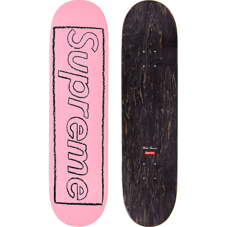 Details on KAWS Chalk Logo Skateboard Pink - 8.25" x 32.125" from spring summer
                                                    2021 (Price is $52)