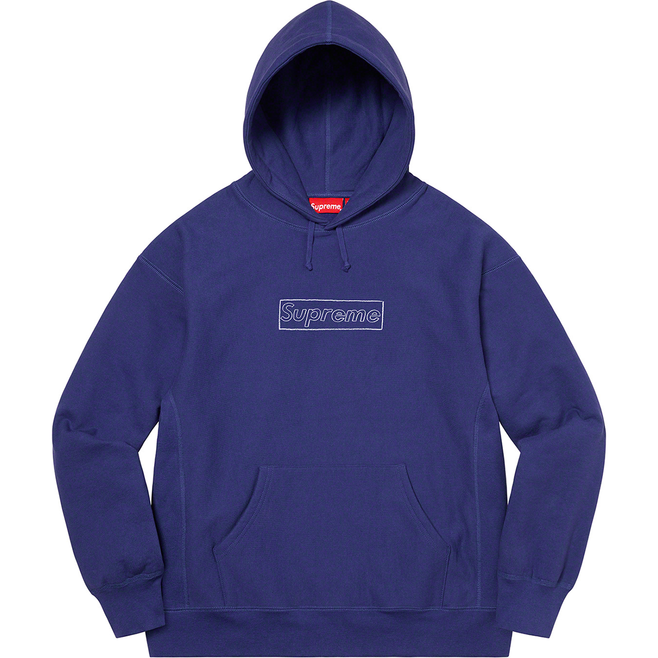 KAWS chalk logo hooded sweatshirt Navy未使用に近い
