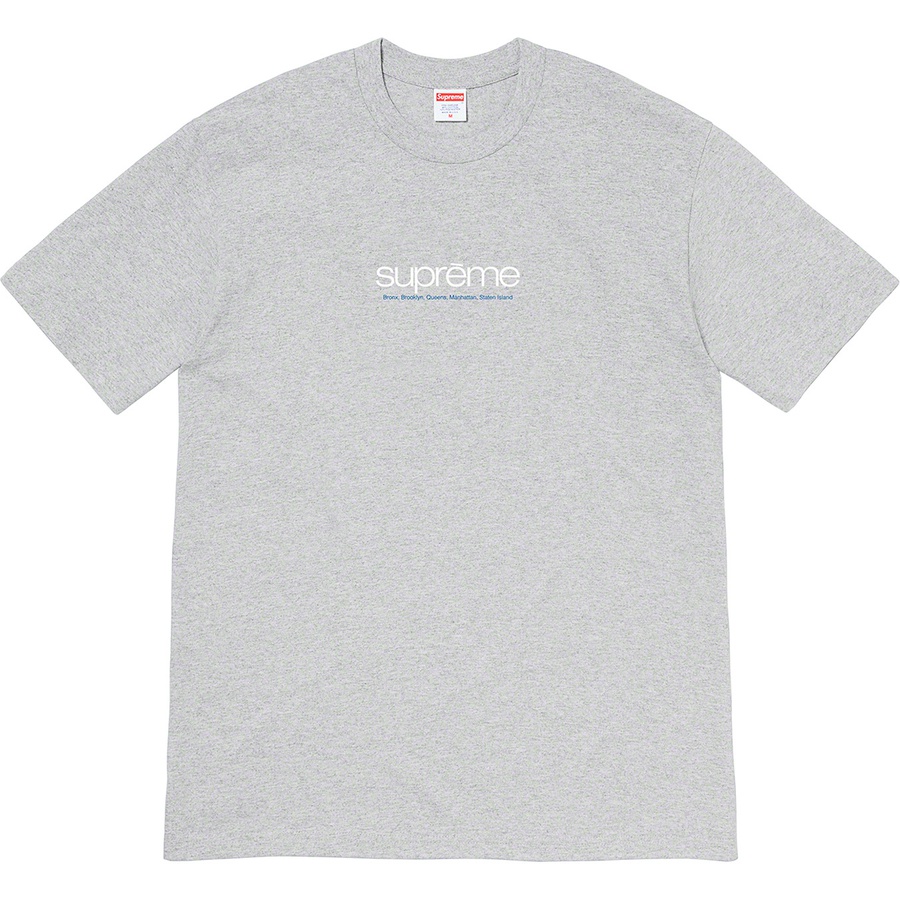Details on Five Boroughs Tee Heather Grey from spring summer
                                                    2021 (Price is $38)