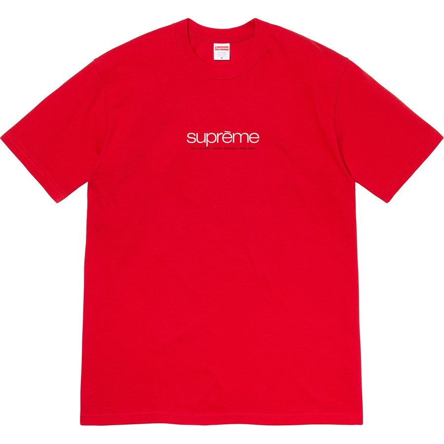 Details on Five Boroughs Tee Red from spring summer
                                                    2021 (Price is $38)