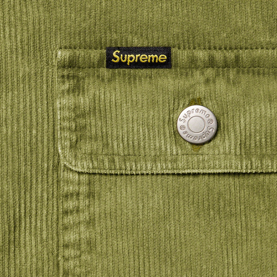 Details on Washed Corduroy Shirt Green from spring summer
                                                    2021 (Price is $138)