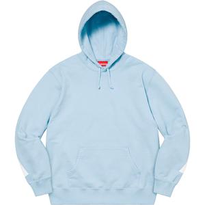 supreme big logo hoodie blue