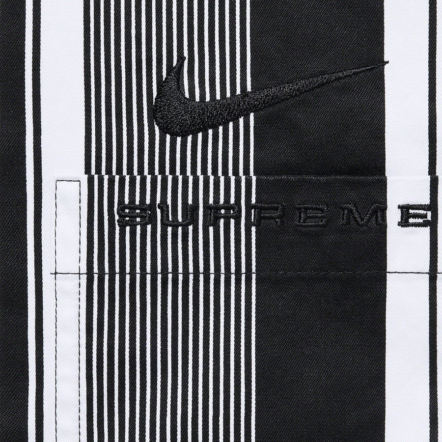 Details on Supreme Nike Cotton Twill Shirt Black Stripe from spring summer
                                                    2021 (Price is $128)