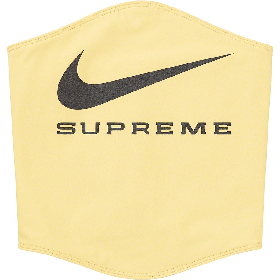 Details on Supreme Nike Neck Warmer Pale Yellow from spring summer
                                                    2021 (Price is $35)