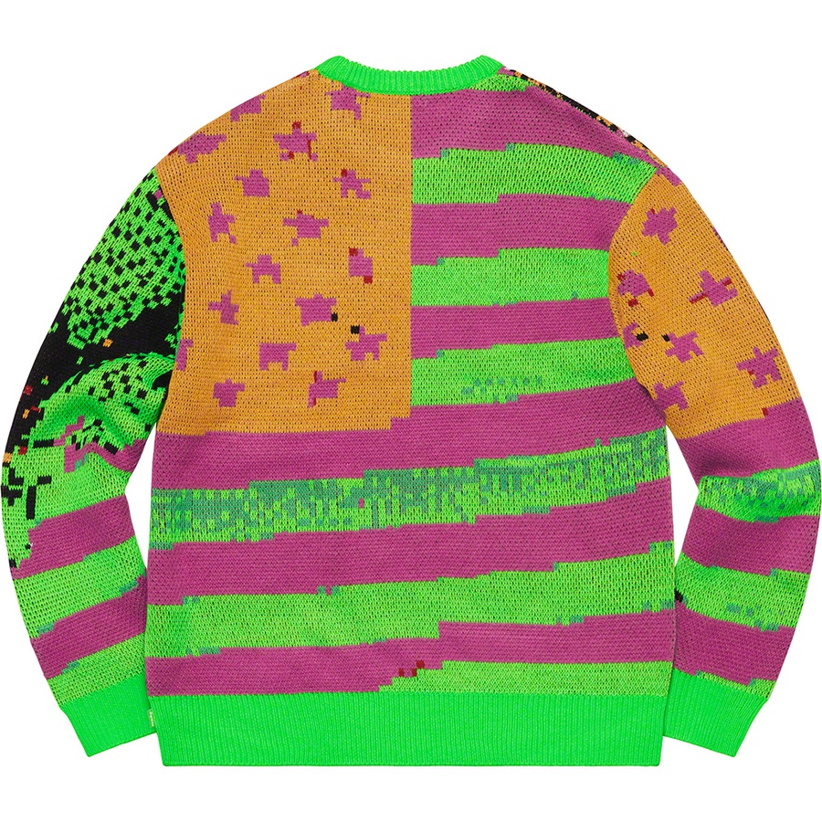 Details on Digital Flag Sweater Light Green from spring summer
                                                    2021 (Price is $158)