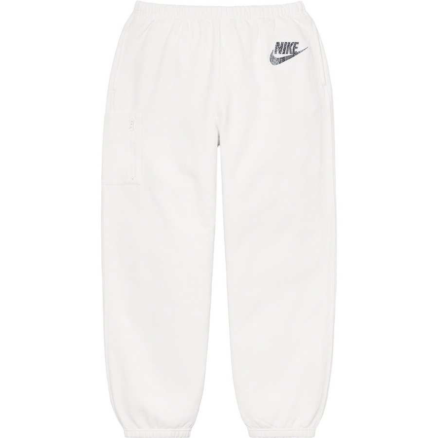 Details on Supreme Nike Cargo Sweatpant White from spring summer
                                                    2021 (Price is $138)
