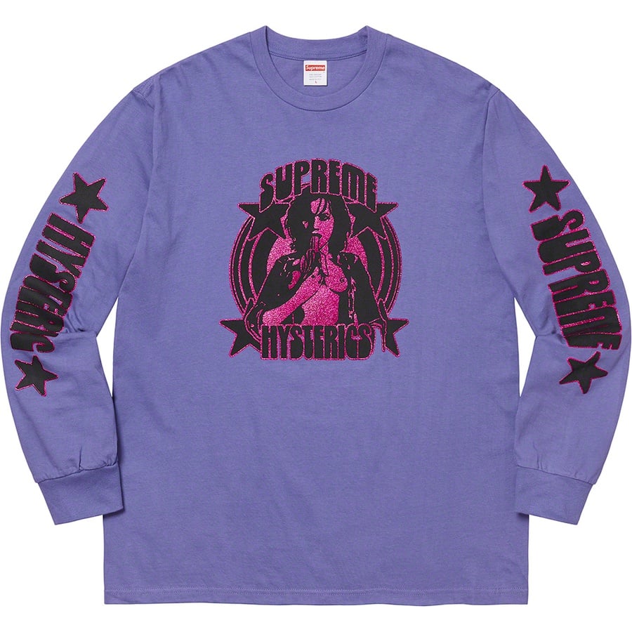 Details on Supreme HYSTERIC GLAMOUR L S Tee Light Purple from spring summer
                                                    2021 (Price is $58)