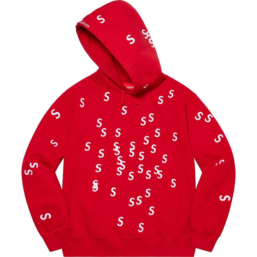 Details on Embroidered S Hooded Sweatshirt Red from spring summer
                                                    2021 (Price is $158)
