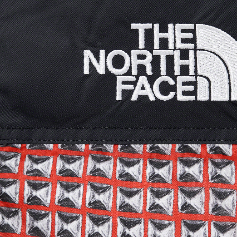 Details on Supreme The North Face Studded Nuptse Vest Red from spring summer
                                                    2021 (Price is $248)