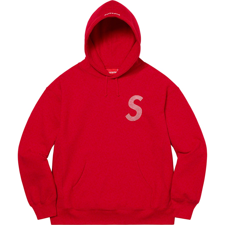 Details on Swarovski S Logo Hooded Sweatshirt Red from spring summer
                                                    2021 (Price is $298)