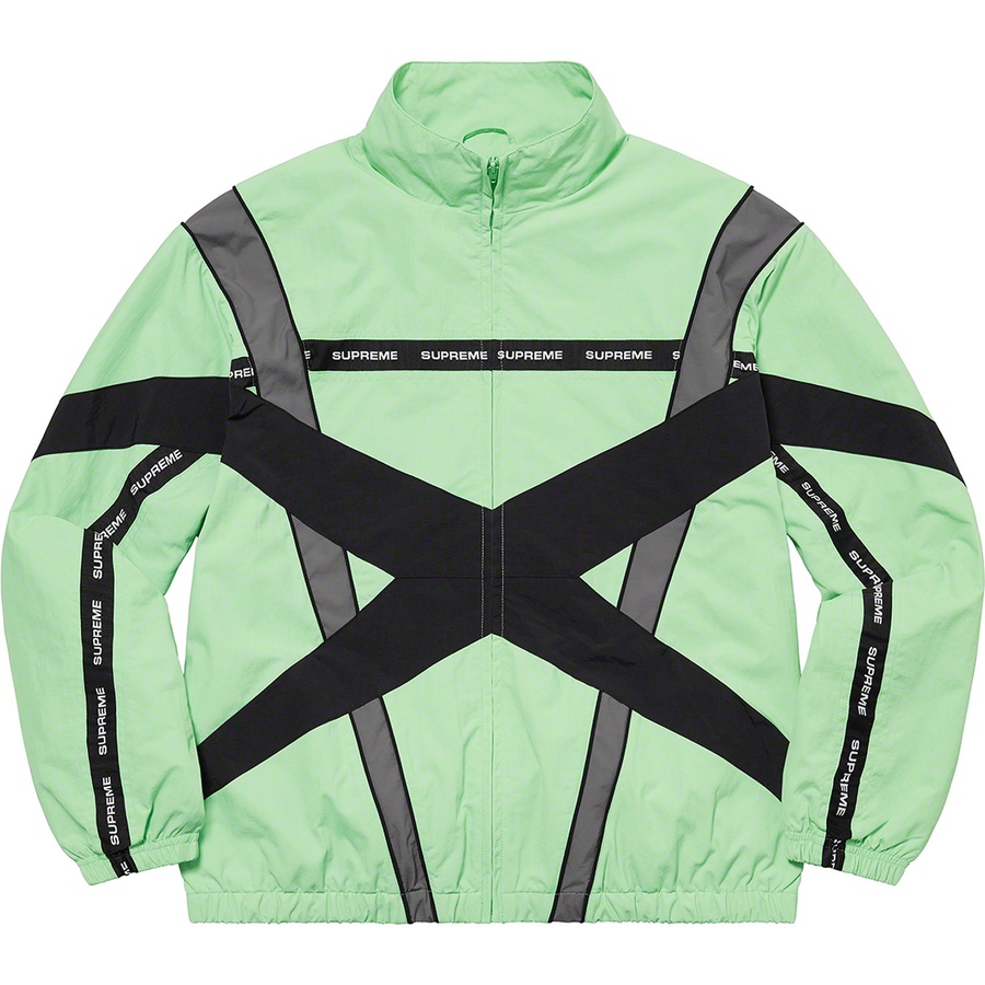 Details on Cross Paneled Track Jacket Mint from spring summer
                                                    2021 (Price is $168)