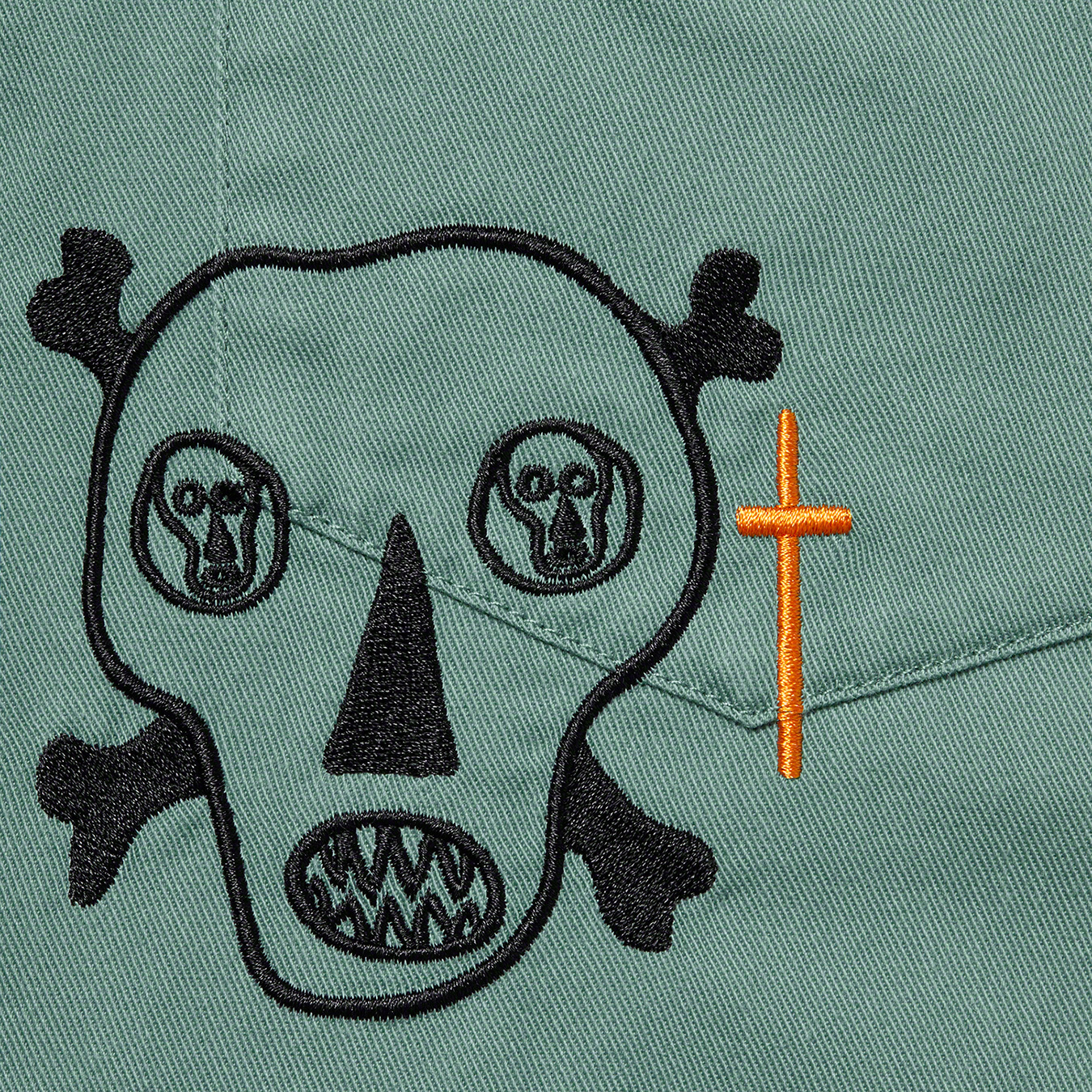 Supreme Skulls Embroidered Work Shirt