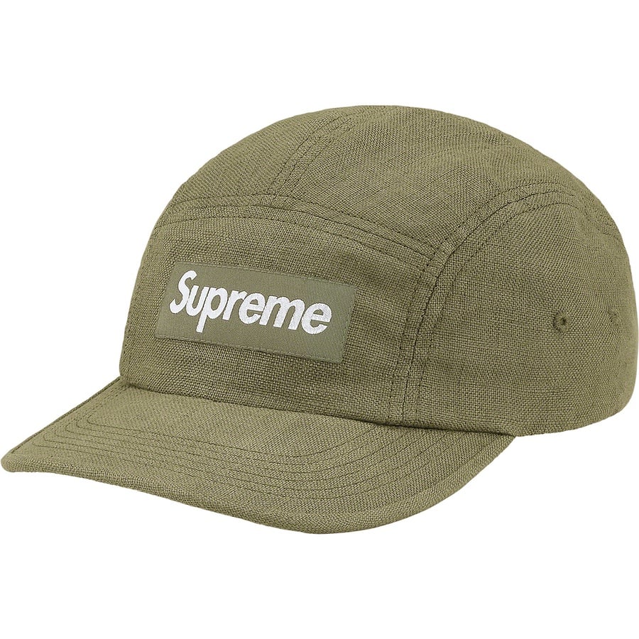 Details on Linen Camp Cap Olive from spring summer
                                                    2021 (Price is $54)