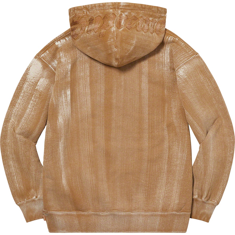 Details on Brush Stroke Hooded Sweatshirt Dark Tan from spring summer
                                                    2021 (Price is $168)