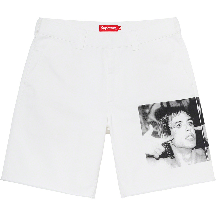 Details on Iggy Pop Work Short White from spring summer
                                                    2021 (Price is $128)