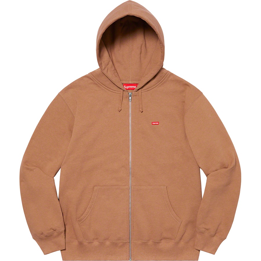 Details on Small Box Zip Up Hooded Sweatshirt Brown from spring summer
                                                    2021 (Price is $158)