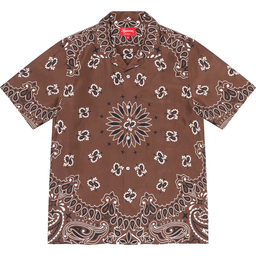 Details on Bandana Silk S S Shirt Brown from spring summer
                                                    2021 (Price is $158)