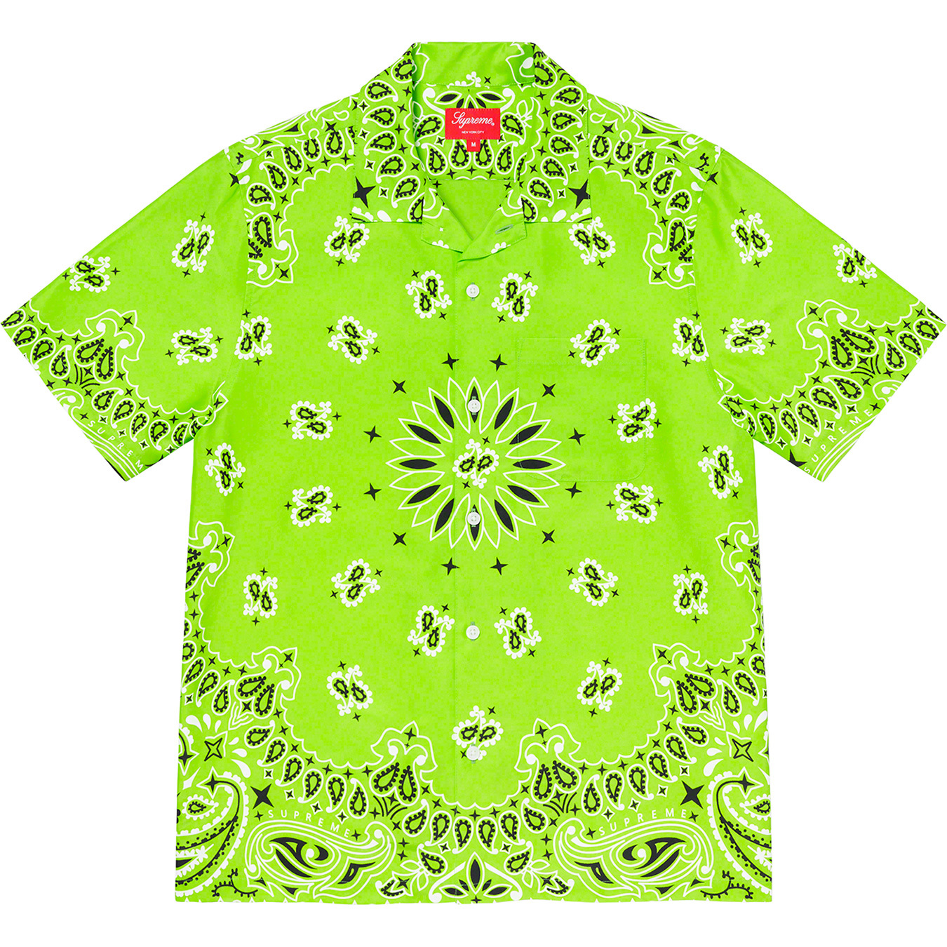 最安値　supreme bandana silk s/s shirt XL