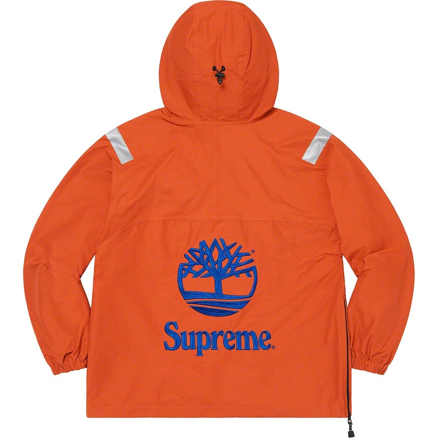 Details on Supreme Timberland Reflective Taping Anorak Rust from spring summer
                                                    2021 (Price is $168)
