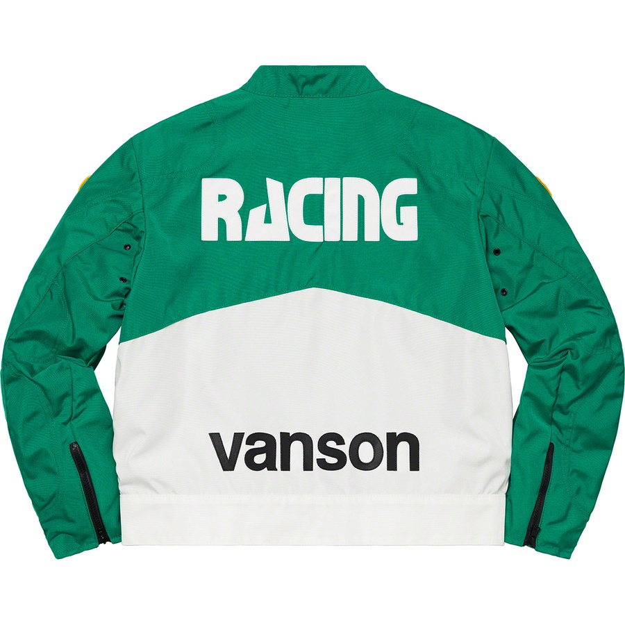 Details on Supreme Vanson Leathers Cordura Jacket Green from spring summer
                                                    2021 (Price is $648)