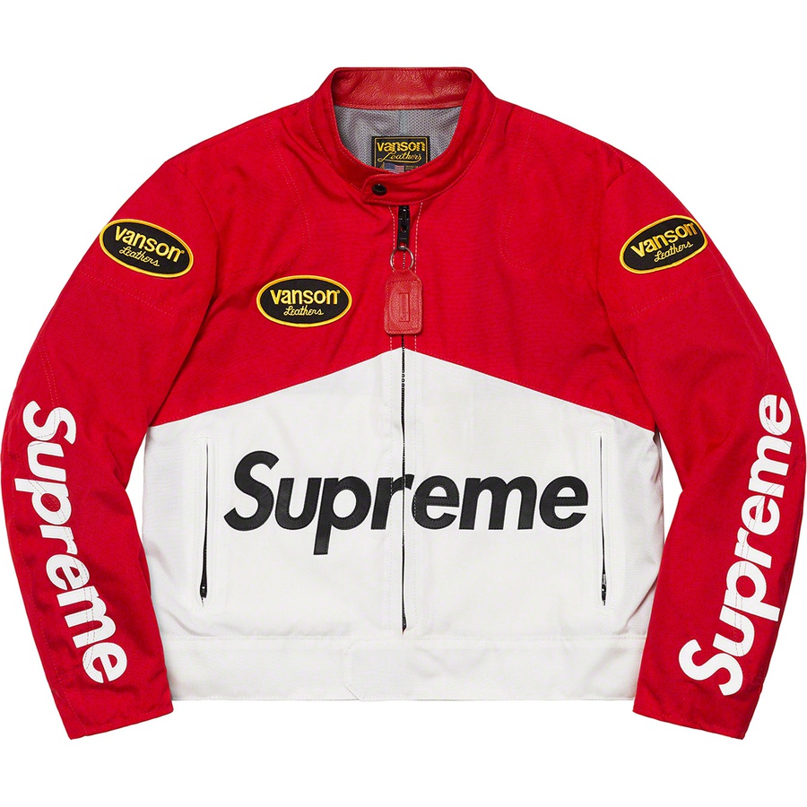 Details on Supreme Vanson Leathers Cordura Jacket Red from spring summer
                                                    2021 (Price is $648)