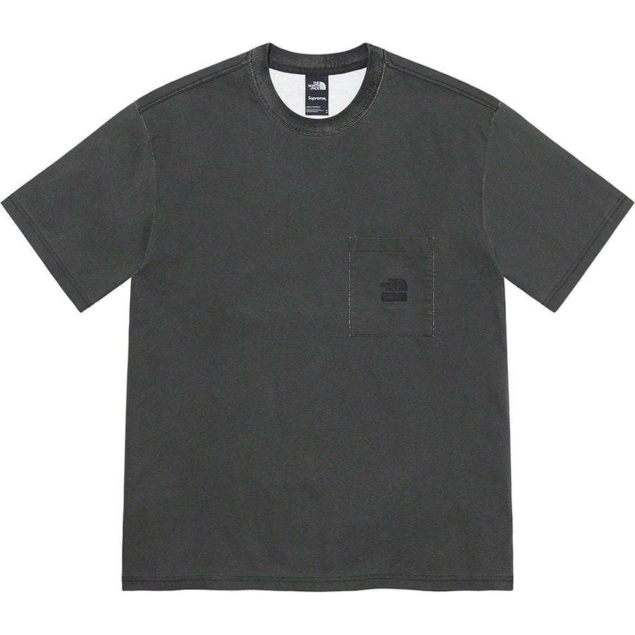 Details on Supreme The North Face Pigment Printed Pocket Tee Black from spring summer
                                                    2021 (Price is $60)