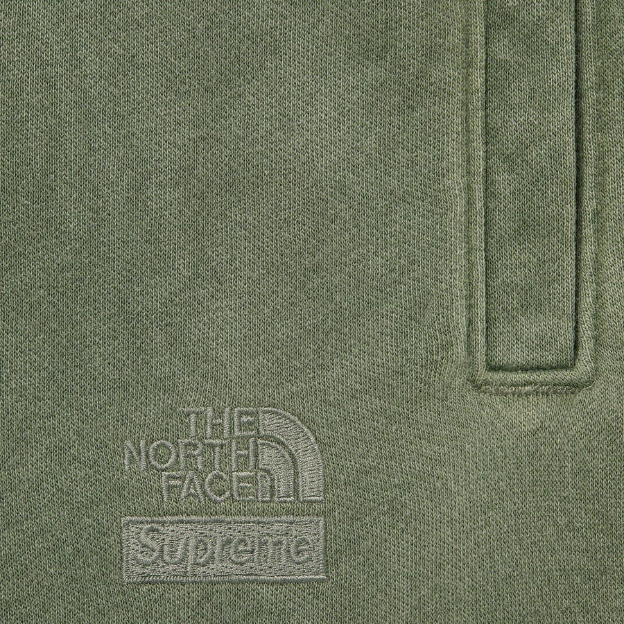 Details on Supreme The North Face Pigment Printed Sweatpant Olive from spring summer
                                                    2021 (Price is $138)