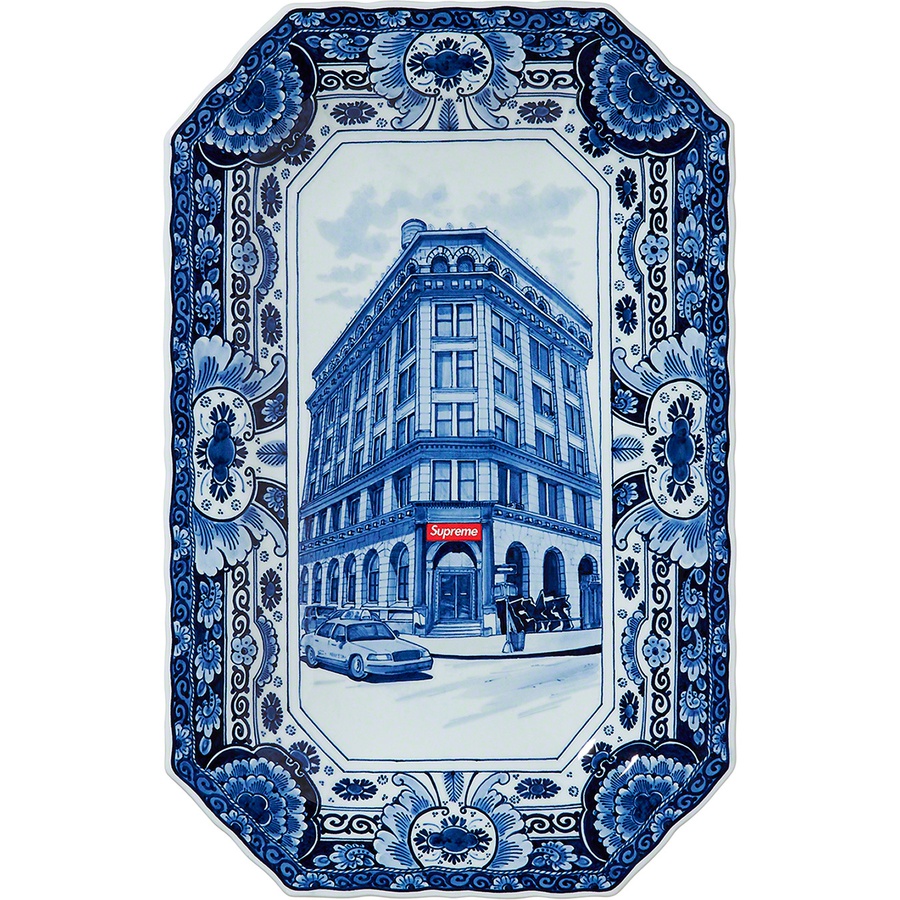 Details on Supreme Royal Delft Hand-Painted 190 Bowery Large Plate Blue from spring summer
                                                    2021 (Price is $3998)