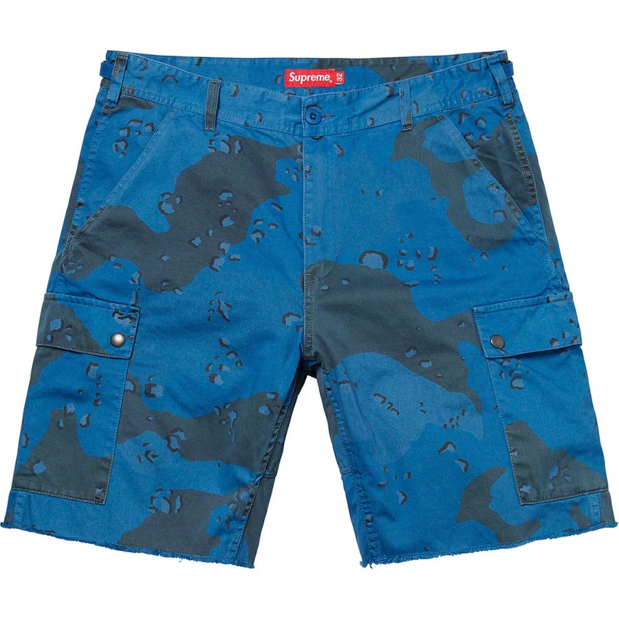 Details on Overdyed Camo Cargo Short Blue from spring summer
                                                    2021 (Price is $138)