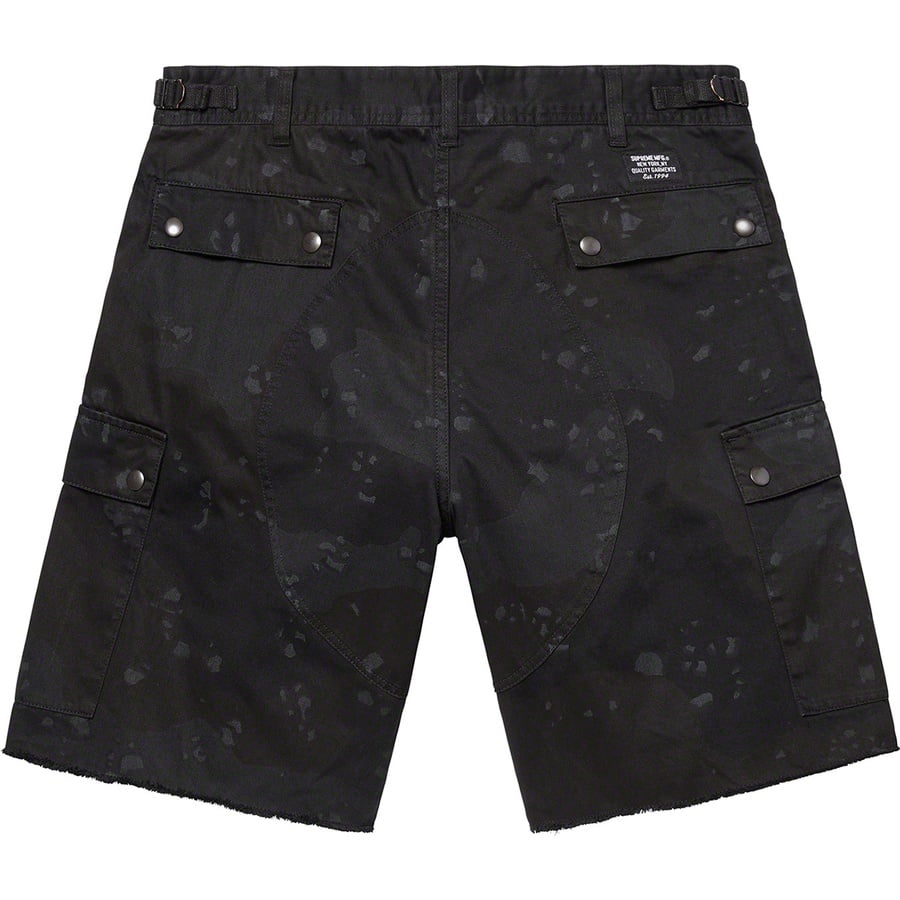 Details on Overdyed Camo Cargo Short Black from spring summer
                                                    2021 (Price is $138)