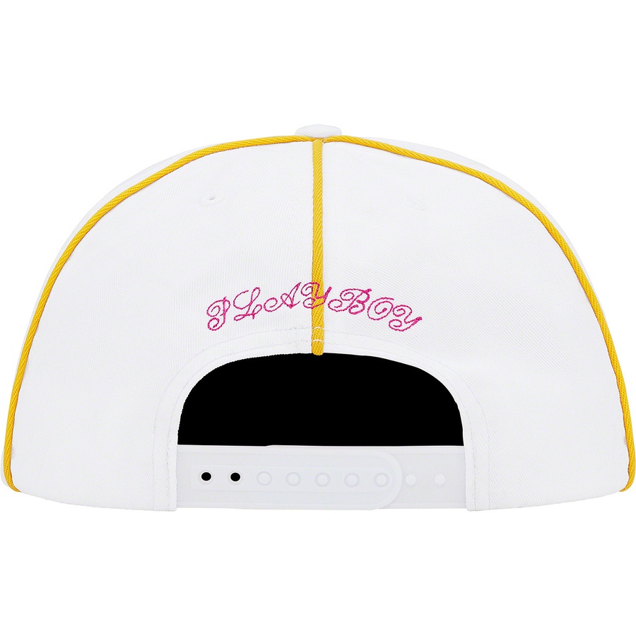 Details on Supreme Playboy 5-Panel White from spring summer
                                                    2021 (Price is $46)